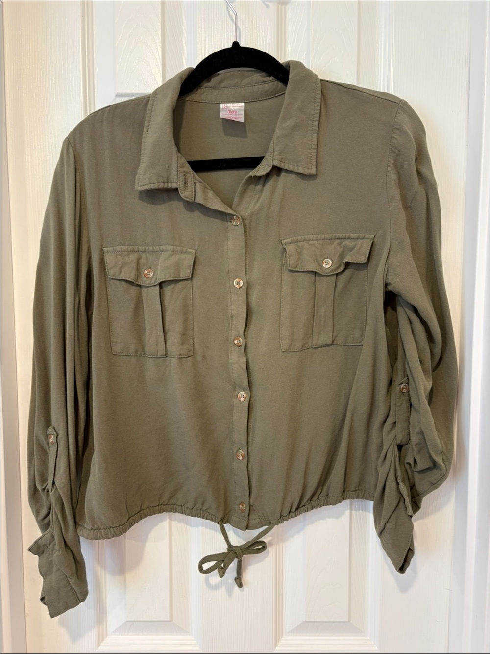 Olive Utility Button-Down Shirt